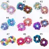 Shiny Metallic Laser Elastic Hair Band Women Girls Scrunchies Hair Rubber Ties Ponytail Holder pannband Julhårtillbehör B1 BJ