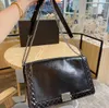 Retro tarzı siyah çantalar yumuşak orijinal deri yüksek kapasiteli kase açık kare calssic tasarım kadın crossbody tasarımcı çantası çok fonksiyonlu