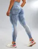 Leggings da donna Gilrs Denim Print Pantaloni da fitness sportivi per yoga a vita alta Pantaloni da donna taglie forti