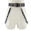 Cinturones Harajuku Dark Girl Cinturón de ojal de doble botonadura para mujer Jean Punk Estilo gótico Decoración Damas JK Correa de cadena de cintura