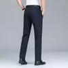 Pantaloni da lavoro da uomo di marca invernali ad alta elasticità pantaloni da ufficio formali casual dritti di colore solido spesso uomo taglie forti 35 40 240119