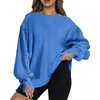 Damen-Kapuzenpullover, einfarbig, Damen-Sweatshirt, stilvolles, lichtechtes, waschbares Damen-Pullover-Oberteil mit