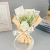 Bouquets de fleurs décoratives en cascade pour mariée, Bouquet de roses artificielles pour cérémonie de mariage, anniversaire