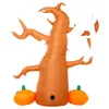 Wholesale Outdoor Yard 3MH Giant Halloween Holiday Decoration uppblåsbart Dött träd med vitt spöke och pumpa-001