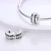 Sier Clip Spacer Stopper Beads Charms & Safety Chain Clasp Charm Bead Fit Original Bracelet DIY Jewelry