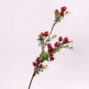 Flores decorativas ramos de baga artificial pequena romã ramo falso frutas ano de natal diy buquê casamento casa mesa festa decoração