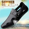 Sandals 2024 Summer Leather Men Fashion Breathable Soft Bottom Hollowed Out Male Shoes Designer Casual Men's Dress