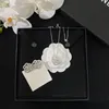 Designer sieraden Camellia ketting oorbel set S925 zilveren naald kleine geurige huis lichte luxe textuur kleine geurige stijl minimalistisch