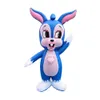 wholesale Custom Blue Cute 3mH 10ft /8mH 26.2ft Inflatable Rabbit Cartoon Advertising animal Model for Easter decoration