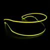 Disco LED Lysande glasögon LED -glasögon El Wire Neon Light Up Visor Eyeglasses Bar Party Eyeware för Halloween Christmas Parties 240118