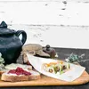Ensembles de vaisselle assiette décorative Sushi bateau plateau de fruits en bois vaisselle de Style japonais service en mélamine