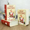 Confezione regalo 3 pezzi Scatola di caramelle a forma di libro di Natale Scatole per imballaggio di biscotti di Babbo Natale Elfo Natale Anno Navidad 2024