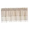 Curtain Rod Pocket Burlap Curtains Short Tier Drapes Retro Barn Door Valances For Bedroom Kitchen Small Window Decoration