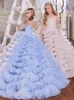 Girl Dresses Flower Ball Gown Backless Lilttle Kids Birthday Weddding Toddler Pageant Gowns Tulle Sweep Train First Holy Communion Dress S