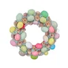 Decorative Flowers 16inch Colorful Easter Egg Wreath Decoration Welcome Sign Artificial For Entryway Sturdy Accessories Multifunctional