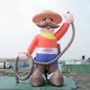 Custom western props inflatable cartoon cowboy character shipping inflatable cowboy model with blower for advertising