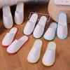 Bath Accessory Set Footwear Disposable Slipper 10 Pairs Closed Toe Cotton Slippers Guest Home Sandals Hospitality Men Women For Spa El