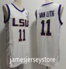 Mens LSU Tigers White Basketball Game Jersey #11 Hailey van Lith #10 Angel Reese