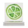Tapis de Table en forme de tranche de citron vert, sous-verres en céramique (carrés), café pour boissons, esthétique, antidérapant