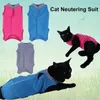 Cat Costumes Easy To Wear Pullover Adjustable Neutering Suit For Comfortable Post- Recovery Spay Protective Clothes