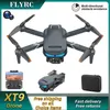 XT9 Drone de control remoto para evitar obstáculos de flujo óptico negro con cámara dual HD 1 batería Cámara ESC Modo sin cabeza Vuelo lateral Pista de vuelo WIFI FPV