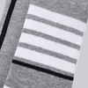 Chaussettes pour hommes marque de mode tube haut sport décontracté pur coton rayé Harajuku bas marée mâle