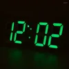 Wall Clocks LED Digital Clock Glowing Night Mode Brightness Adjustable Electronic Table Hanging Home Bedroom