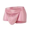 Трусы Sissy Flash Boxer Shorts для мужчин, модные трусики с U-образной выпуклой сумкой, эластичное удобное нижнее белье для геев, сексуальное и забавное