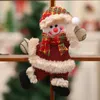 Décorations de Noël Santa Claus Snowman Elk Ornements Cadeaux Toy Figurine Arbre Ornement Pendants Home NAVIDAD ANNÉE 2024
