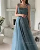 Party Dresses Fairy Dusty Blue Korea Evening Wedding Po Shoot Tulle Floor Length Prom Gowns A Line Formal Dress Graduation