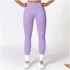 Yoga Outfit Lu Pant Lemon Sport Femmes Fitness Pantalons de course Push Up Leggins Taille haute Leggings sans couture Energy Pantalon élastique Gym G Dhgv3