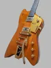 Guitare électrique 6199TW Billy Bo Jupiter Fire de haute qualité OEM, peinture jaune transparente, corps en acajou, grand système de vibrato, guitare exceptionnelle
