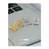 Boucles d'oreilles pendantes en laiton plaqué or véritable 18 carats/platine, Style Ins, Zircon brillant incrusté d'étoile à cinq branches avec