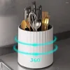 Kitchen Storage Cutlery Organizer Rotary Tool Container Housewares Kitchenware Utensils Shelves Knife Rack