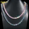 Shining Hot Sale Hip Hop Iced Out Jewelry Fashion Diamond Necklace S Sier 8MM Vvs Moissanite Tennis Chain