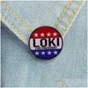 Pins Brooches Classic Hero Movie Loki Enamel Pin Exquisite Interesting Lapel Brooch Badge For Film Fans Jewelry Gift Cosplay Accessori Dhia1