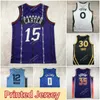 Retro Classics Jersey Tracy McGrady Lillard Morant Mor Pierce Vince Hardaway Carter Tatum Beyaz Baskı Formaları Erkek Basketbol Baskılı Yeni Retro Dikiş Değil