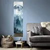 Abstract Landscape Moon Phase Tapestry Wall Hanging Mountain Sun Raise Long Tassel Tapestries for Living Room Office Wall Decor 240118