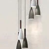 Lâmpadas pendentes Preto Ferro Escada Candelabro Peças de Iluminação El Luz de Teto Sala de Jantar Decoração Moderna Pendurada