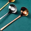 Spoons Stainless Steel Soup Scoop Ladle Cooking Spoon Heat Resistant Tableware Cookware For Kitchen Home Restaurant