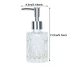 Distributeur de savon liquide en verre transparent de 160ml, contenant de Lotion rechargeable en métal, bouteille en diamant pour salle de bains, tasses à café 2