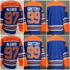 CUSTOM CUSTOM Man Ice Hockey Reverse Rétro 97 Connor McDavid Jersey 99 Wayne Gretzky 29 Leon Draisaitl 93 Ryan Nugent-Hopkins Blank Stitch G