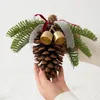 Party Supplies Bells Bows Natural Pine Towers Cones Christmas Tree Decorations Small Pendants