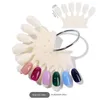 False Nails Nail Color Book Display Board No Adhesive Required 50 Round Head Fan-shaped Blades Household Spiral Card