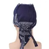 Casquettes de cyclisme réglables, chapeau de chimio contre le Cancer, foulard élastique à séchage rapide, Bandana Pirate, casquette de perte de cheveux, MuslimTurban