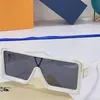 Womens sunglasses Z1255 white neo-classic square contrast metal S-lock hinged bevel pile head iconic letter temple upgrade without340f