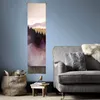 Abstract Landscape Moon Phase Tapestry Wall Hanging Mountain Sun Raise Long Tassel Tapestries for Living Room Office Wall Decor 240118