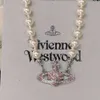Satellite Necklace Designer Women Top Quality With Box Pendant Empress Dowager Collarbone Chain Is Pearl Individuality Necklace