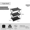 Camp Furniture Folding Shelf Camping Table Foldable Storage Rack Strong Bearing Capacity Organizer For Lightweight