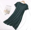 Damen-Nachtwäsche, Sommer-Frühlingskleidung, Nachthemden, einfaches Nachtnachthemd, Kleid, Damen, Zuhause, groß, Fdfklak, lässig, modal, Größe